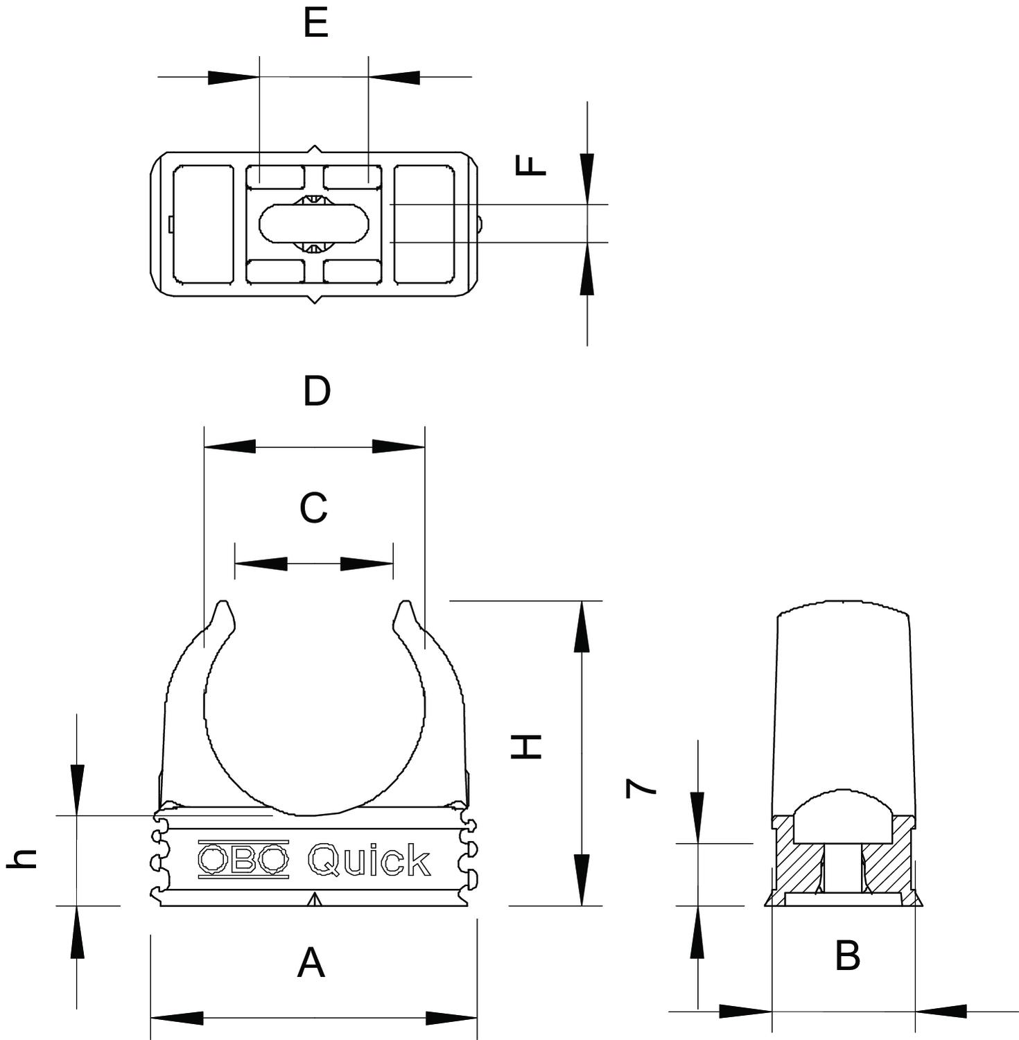 50 STK OBO Bettermann Vertr Quick-Klemmschelle lgr 2955 M32