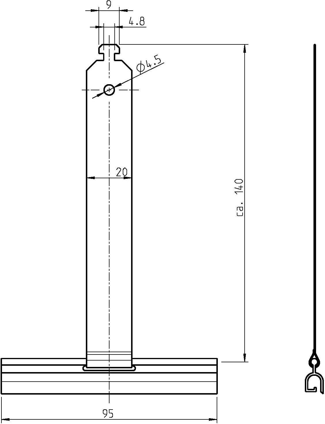 DELTA DORE Befestigungsfeder 140mm ab SW50 4051