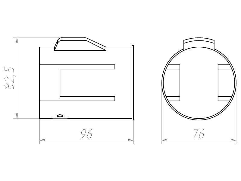 Kaiser Einbaugehäuse ThermoX-LED D 74 x 95mm 9320-11