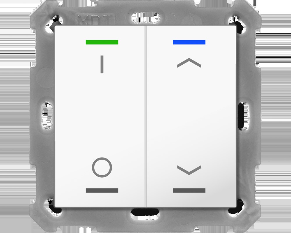 MDT technologies Taster Light 55 2-fach RGBW,rws/glä BE-TAL5502.D1
