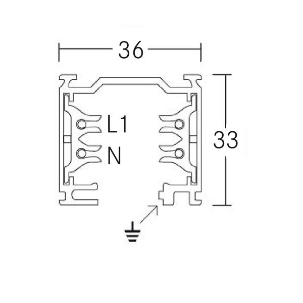 Brumberg Leuchten 3-Phasen-Stromschiene 2000mm ws 88102070