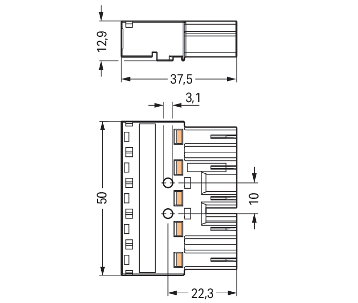 WAGO GmbH & Co. KG Stecker 5-polig, blau 770-1115