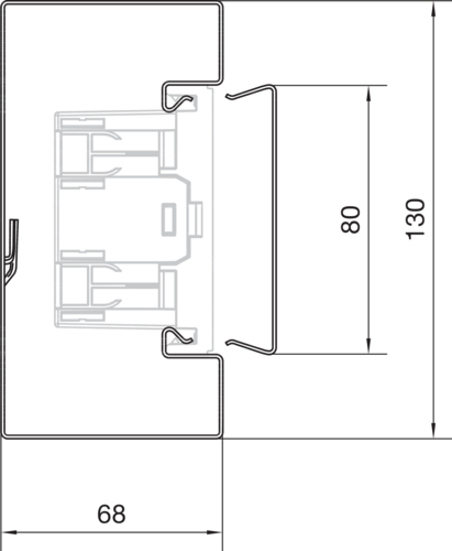 2 M Tehalit Brüstungskanal-Unterteil 68x130mm Stahl BRS651301 vws