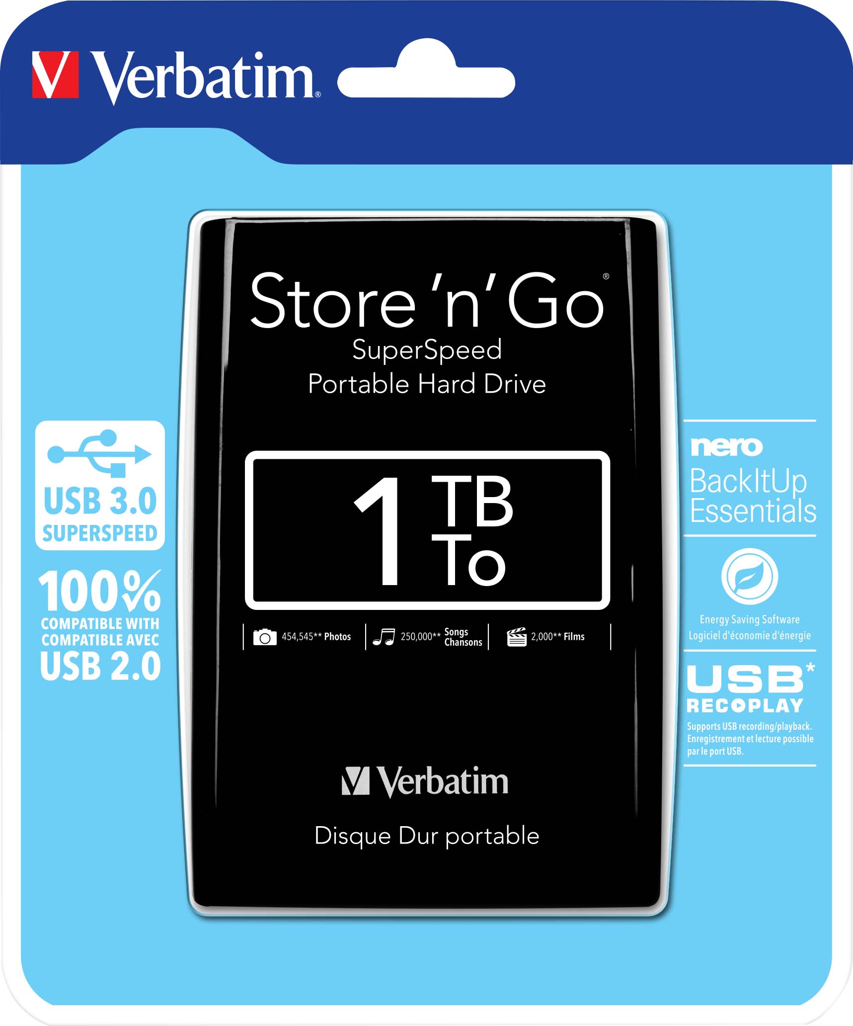 MediaCom-IT Festplatte 1TB USB3.0 Extern,6,35cm(2,5Z) 53023