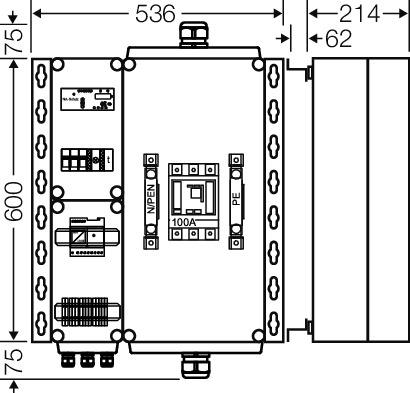 Hensel PV-Freischaltstelle 70kVA, 3-p. m.LS+NA Mi AE 3223