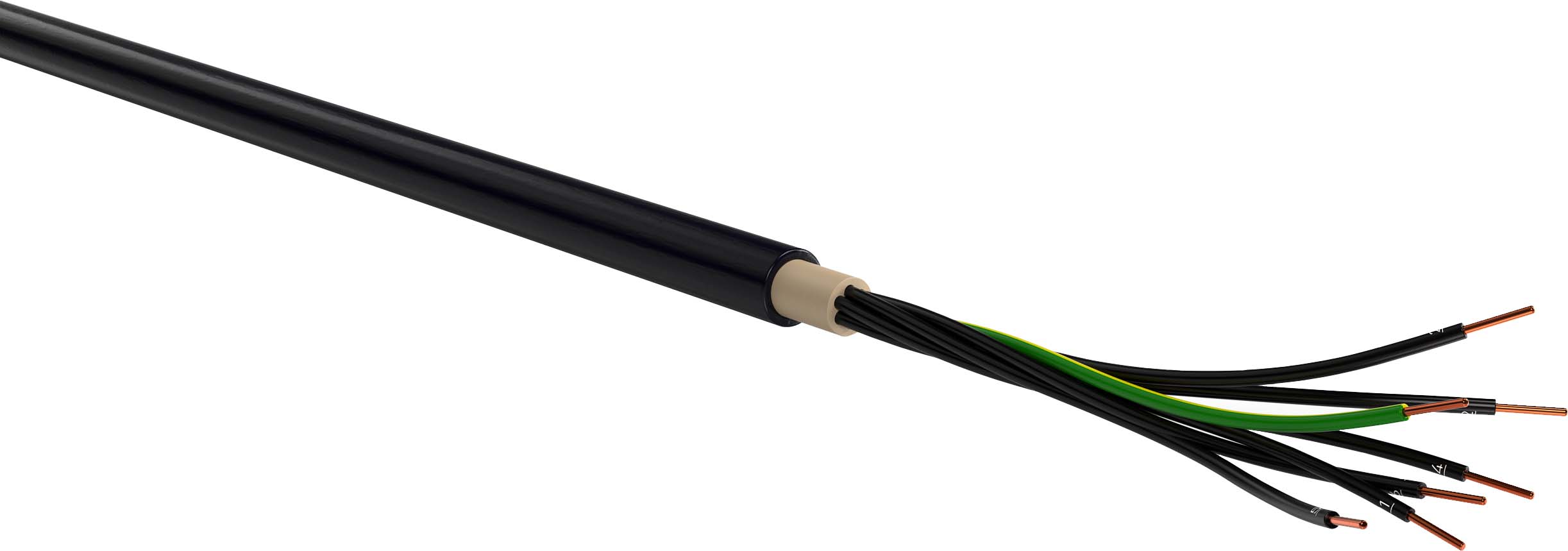 100 M Verschiedene-Diverse K+L NYY-J 7x1,5RE Eca Ri100 Starkstromkabel NYY-J 7x1,5RE Eca