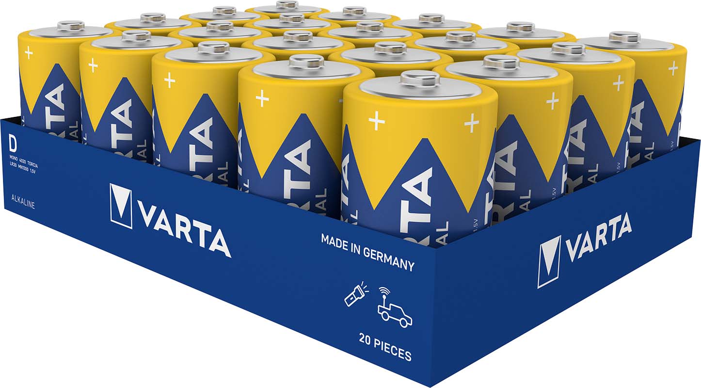 20 STK Varta Cons.Varta Batterie Industrial D Mono, R20, Al-Mn 4020 Ind. Stk.1