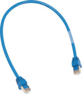 Hager Patch-Leitung 2xRJ45 Steck.bl 0,4m ZZ45WAN040