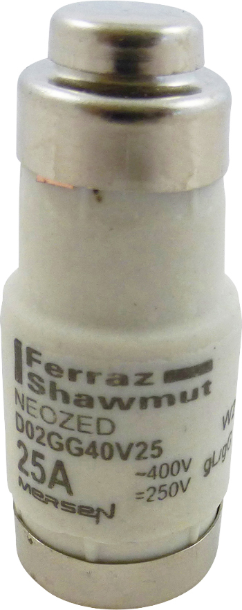 Mersen Sicherungseinsatz NEOZED D02 gG 25A/400V D02GG40V25