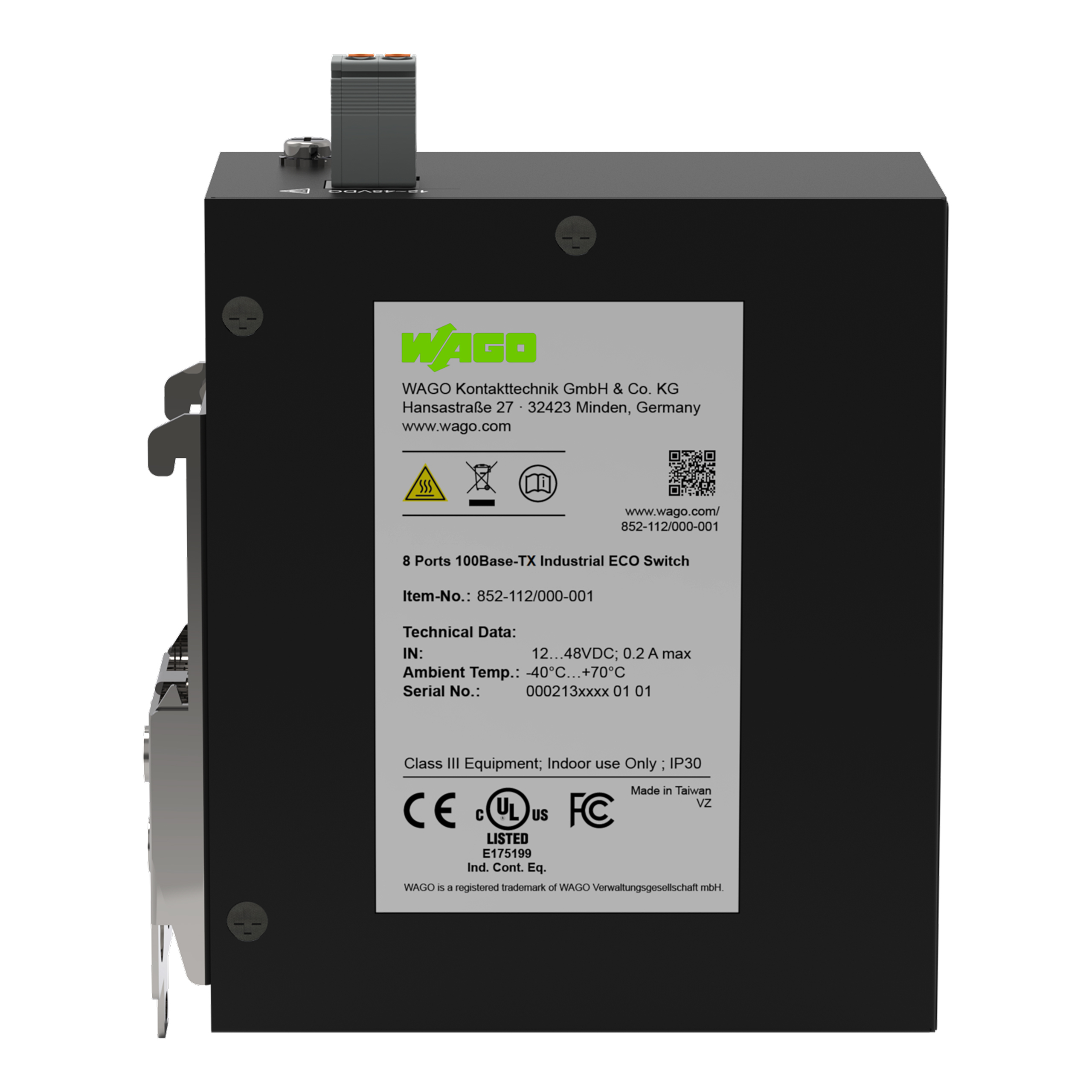 WAGO GmbH & Co. KG Industrial-ECO-Switch 8 Ports 100Base-TX 852-112/000-001