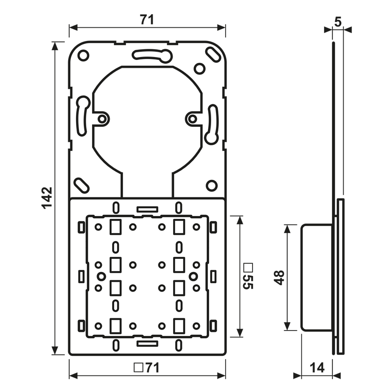 Jung Tastsensor-Erweiter.Modul Universal 4-fach 4094 TSEM
