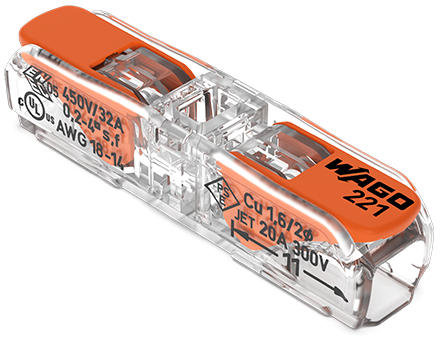 60 STK WAGO GmbH & Co. KG Durchgangsverbinder mit Hebel 221-2411