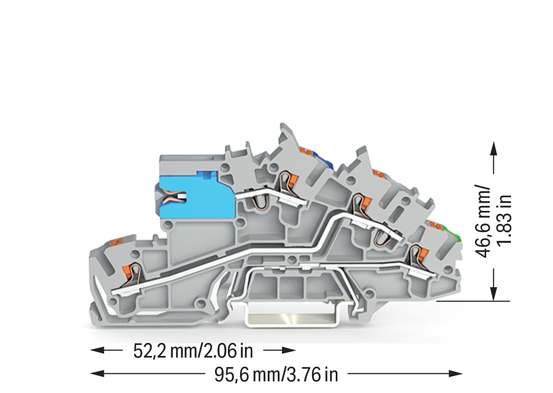 WAGO GmbH & Co. KG Installationsetagenklemme 2,5 mm² mit Drücker 2203-7641 WAGO GmbH & Co. KG Installationsetagenklemme 2,5 mm² mit Drücker 2203-7641