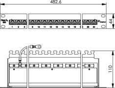 Telegärtner 19Z.Patch Panel 1HE gr MPP24-HS Cla. EA500 100007018