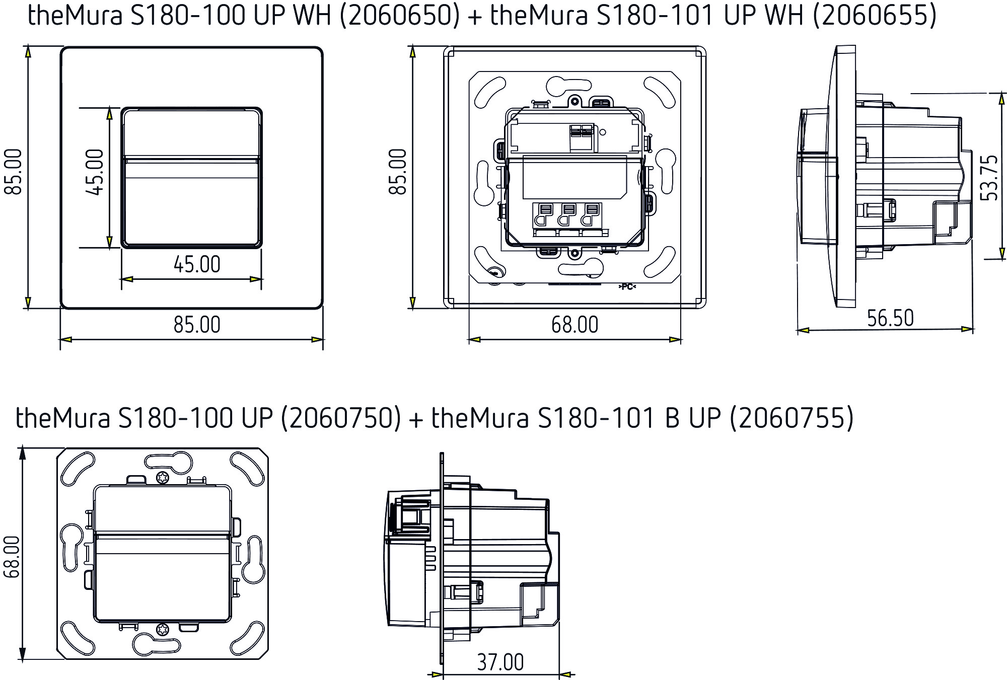 Theben Bewegungsmelder theMura S180-100UPWH