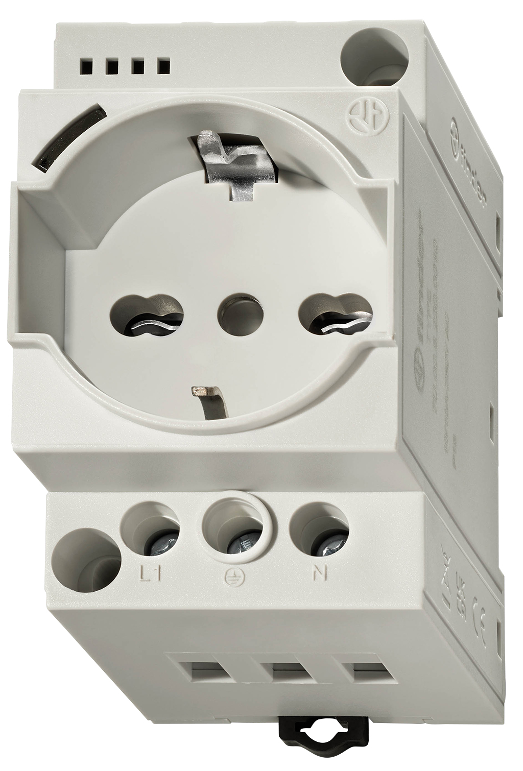 Finder Steckdose f. Schaltschrank grau, mit LED 7U.00.8.230.0010