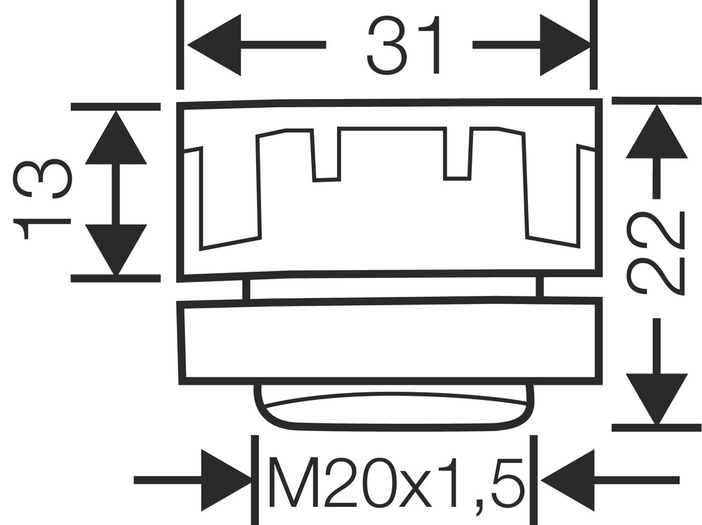 Hensel Druckausgleichselement M 20 IP 54, grau BM 20G
