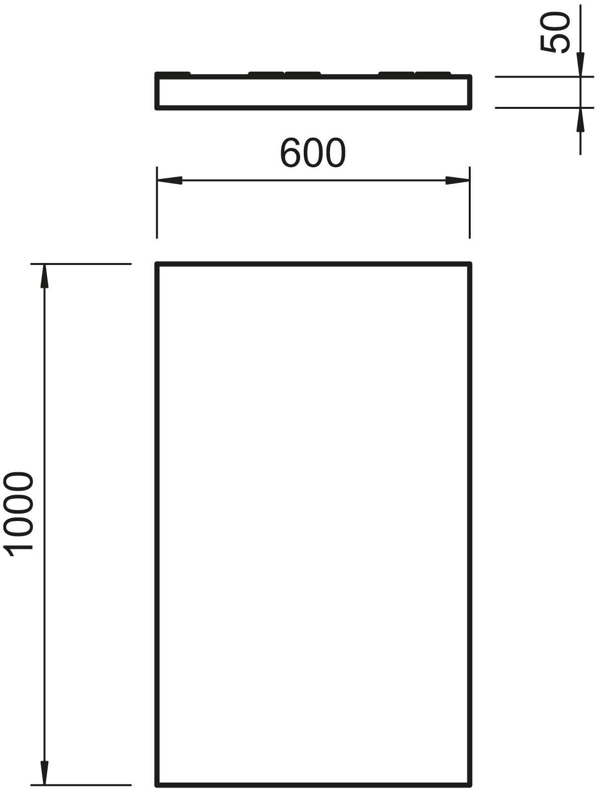 OBO Bettermann Vertr Mineralfaserplatte 1000x600x50mm PSX-P