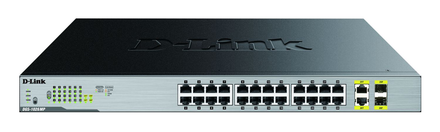 DLink Deutschland 26-Port Gigabit Switch Layer2 PoE DGS-1026MP