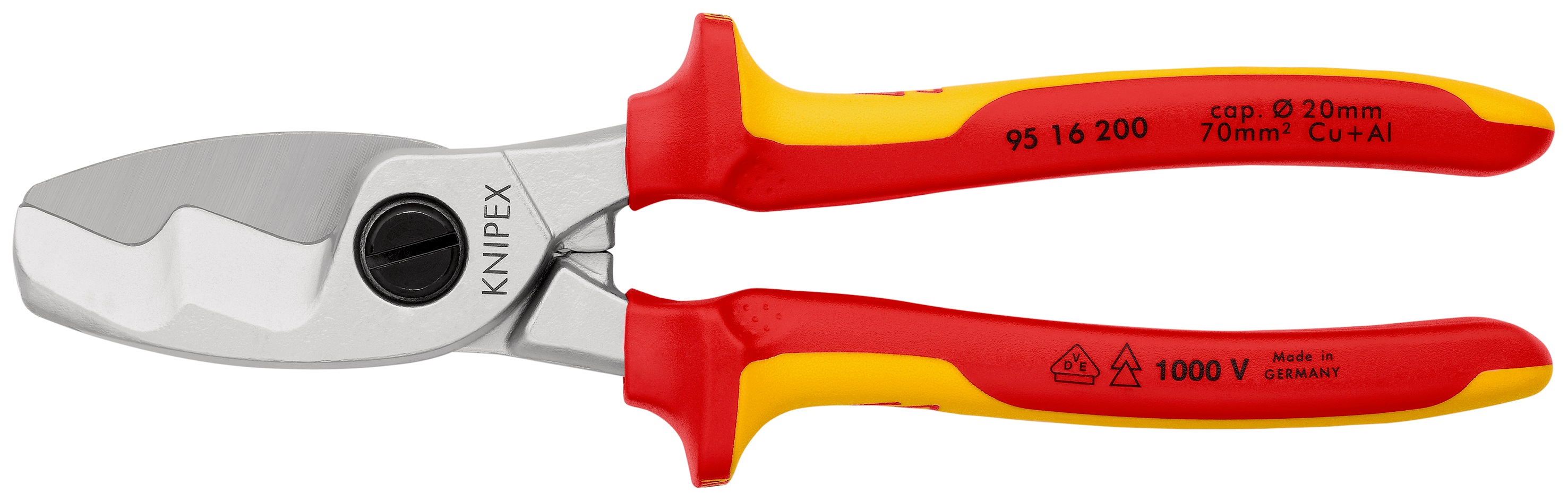 Knipex-Werk Kabelschere isoliert, 200mm 95 16 200