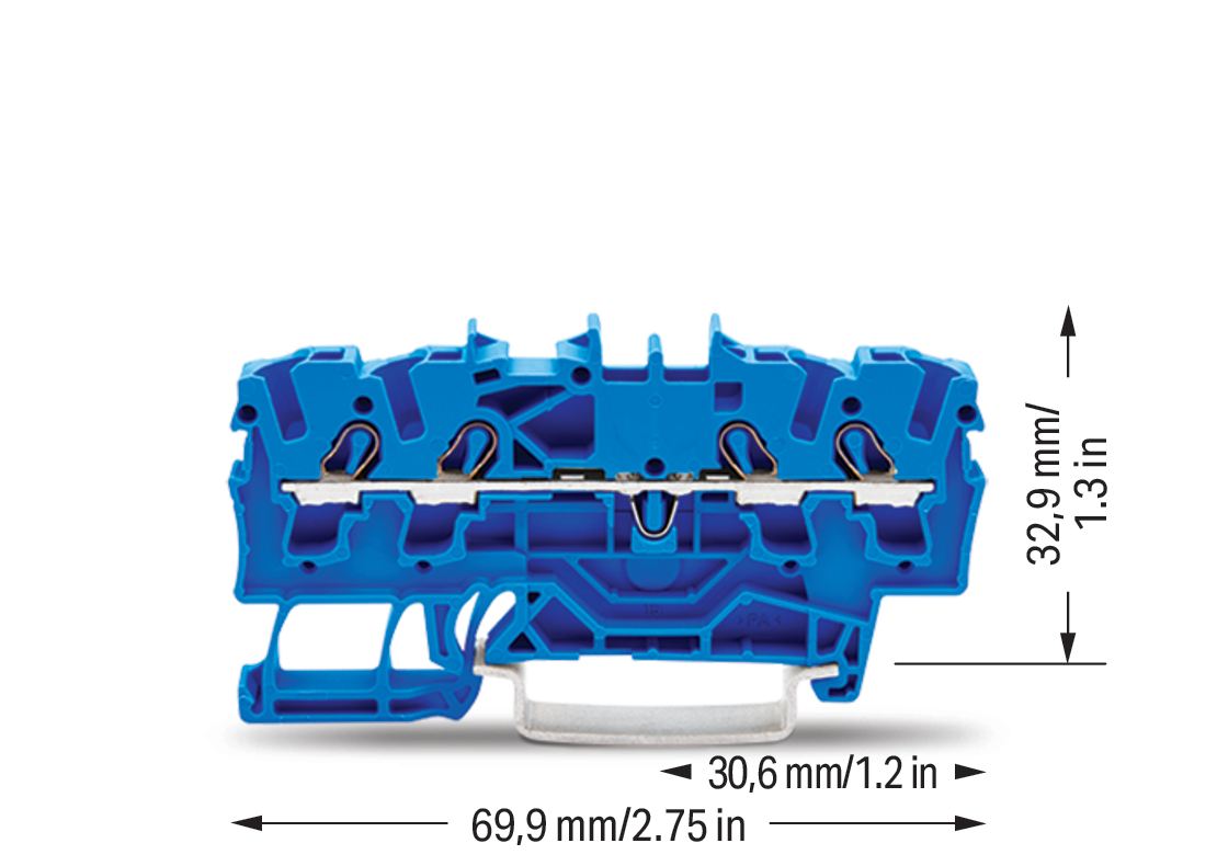 WAGO GmbH & Co. KG Durchgangsklemme 4-Leiter, TS 35 2002-1404