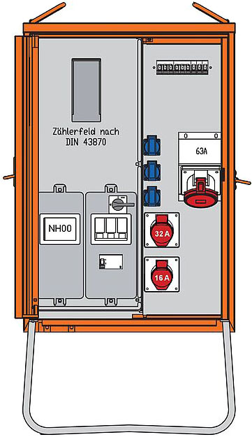 Walther Werke Anschlussverteilerschrank 44kVA m.Zählerplatz WAV0160R1