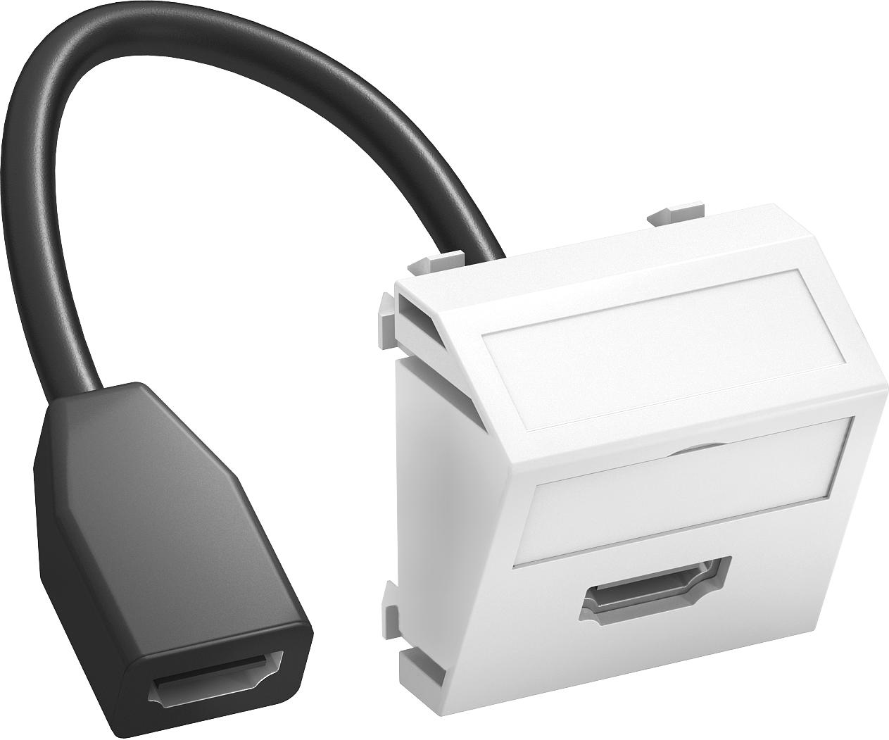 OBO Bettermann Vertr Multimediaträger HDMI 45x45mm rws MTS-HD F RW1