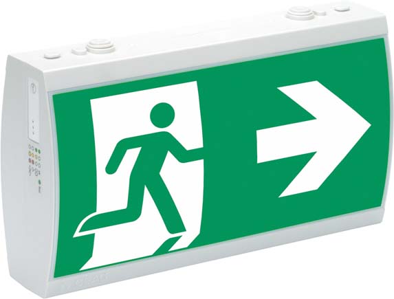 Ceag Notlichtsysteme LED-Rettungszeichenleuchte RAL7035 IP41 SV EURO 2-3/D LED