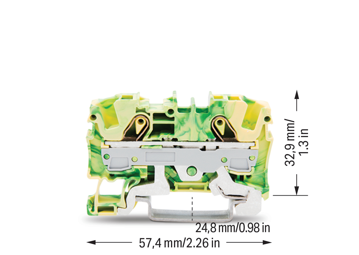 WAGO GmbH & Co. KG Schutzleiterklemme 2-Leiter, TS 35 2006-1207 WAGO GmbH & Co. KG Schutzleiterklemme 2-Leiter, TS 35 2006-1207