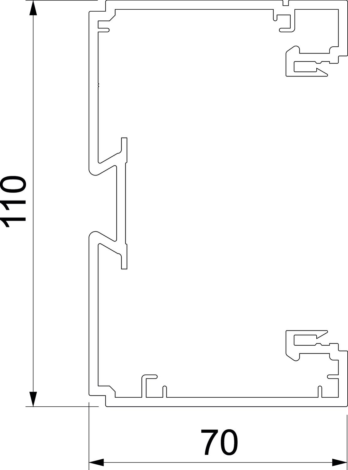 Rehau SIGNA BASE Unterteil 70x110, RAL9010 BRK 70110 rws