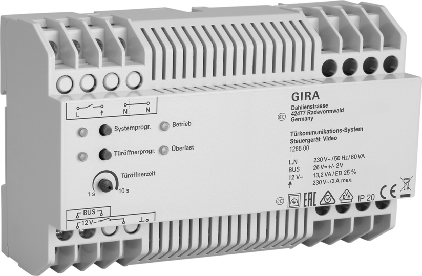 Gira Steuergerät Video Bussystem, REG, 8TE 128800