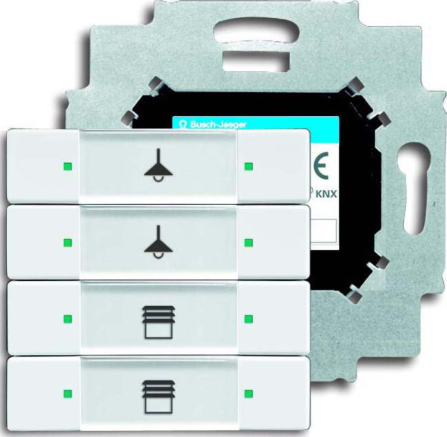 Busch-Jaeger Tastsensor 4fach mit Busankoppler 6127/01-84