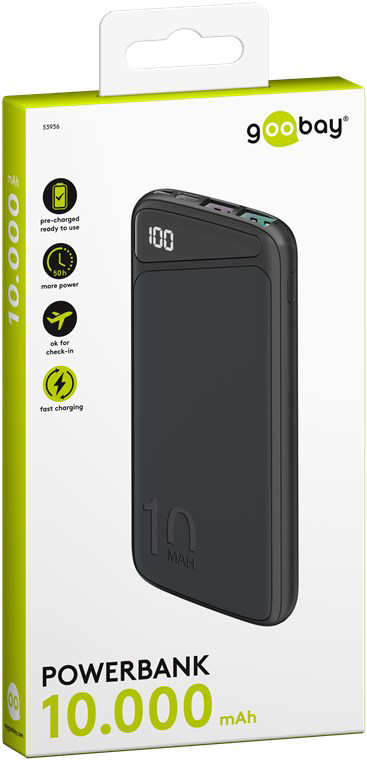 Wentronic Schnelllade-Powerbank USB-C,10.000 mAh 53936