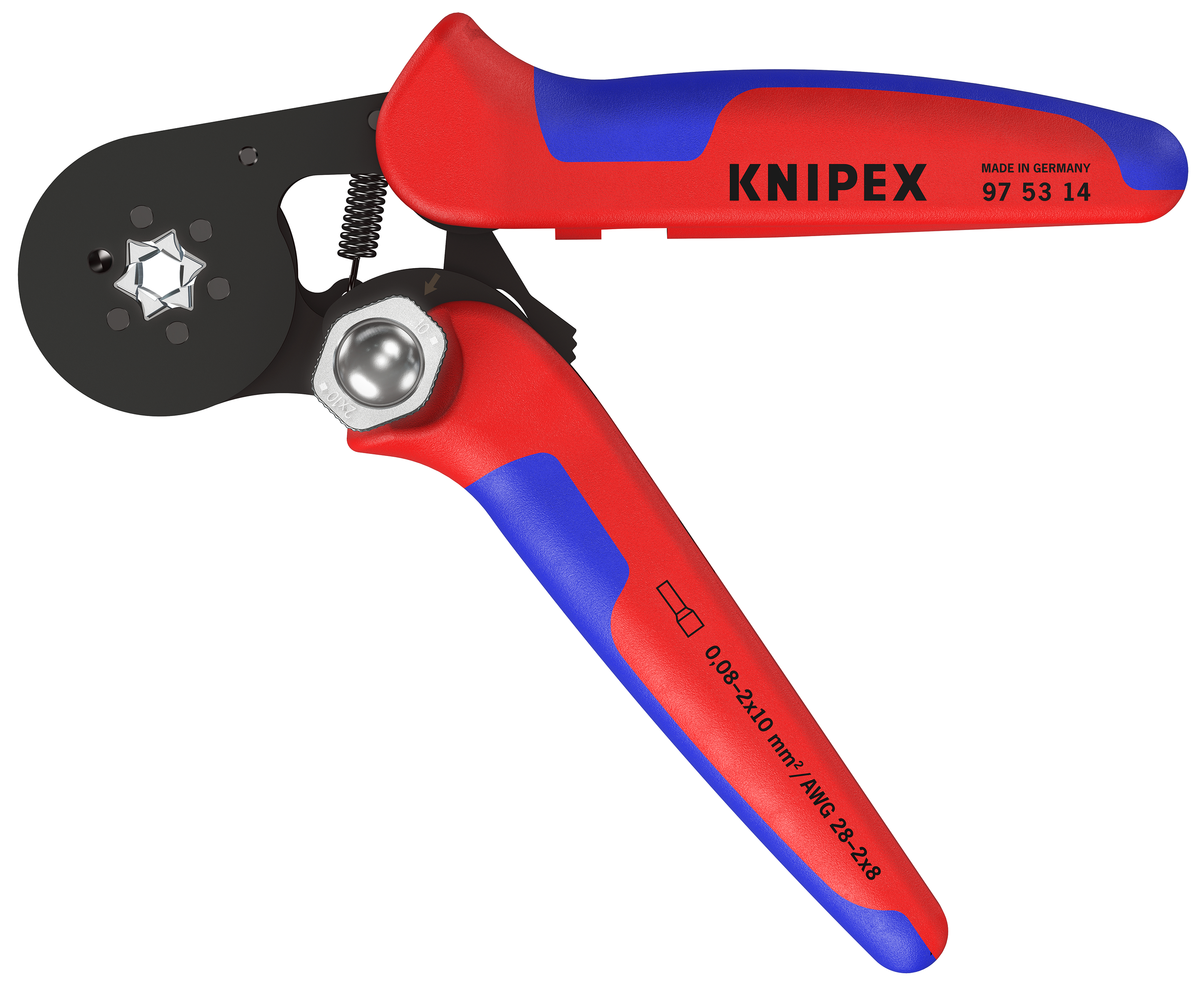 Knipex-Werk Crimpzange f.Aderendh. 180mm 97 53 14 SB