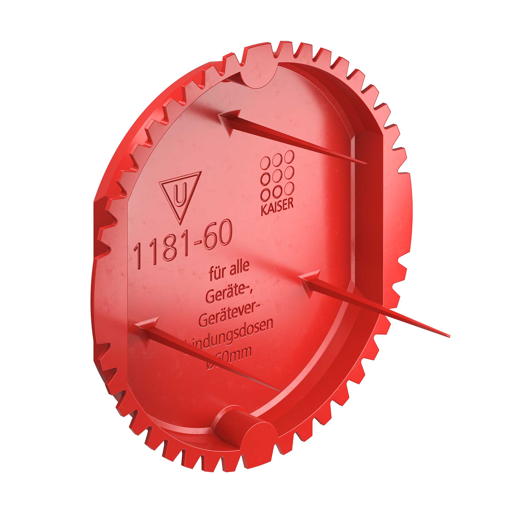 50 STK Kaiser Signal-Deckel rot 1181-60
