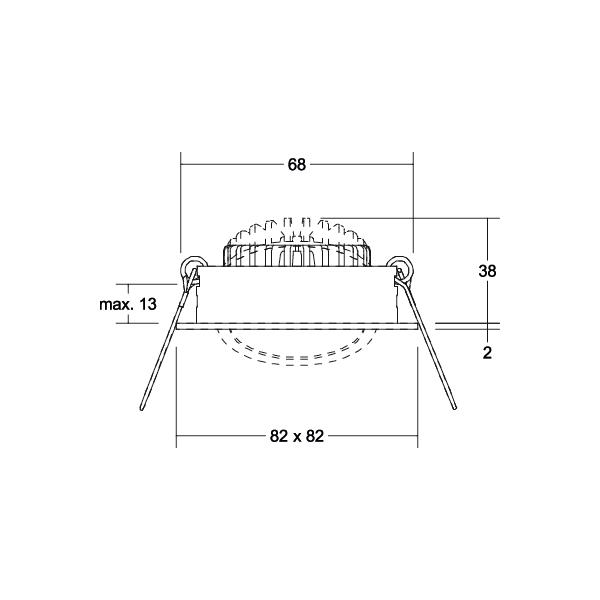 Brumberg Leuchten LED-Einbaustrahler 3000K chrom dimm. 39365023