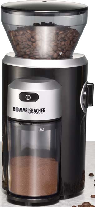 Rommelsbacher Kaffeemühle Kegelmahlwerk 150W schw. EKM 300 sw/si