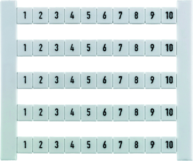 50 STK Weidmüller Klemmenmarkierer dekafix ws DEK 5 FWZ 1-10