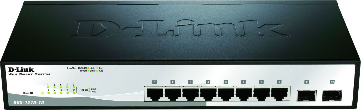 DLink Deutschland 10-Port Gigabit Switch Layer2 Smart DGS-1210-10/E