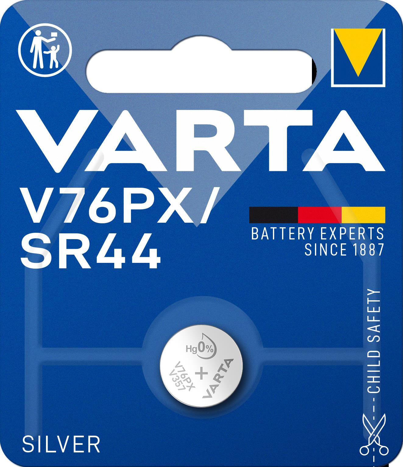 Varta Cons.Varta Batterie Electronics 1,55V/145mAh/Silber V 76 PX Bli.1