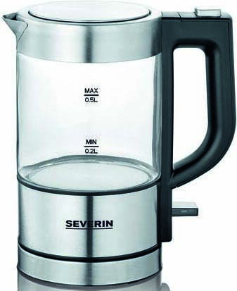 Severin Mini-Glas-Wasserkocher 0,5L,1100W WK 3472 eds-geb/sw