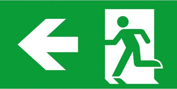 Ceag Notlichtsysteme Piktogramm f. Atlantic S Pfeil links 155-000-012