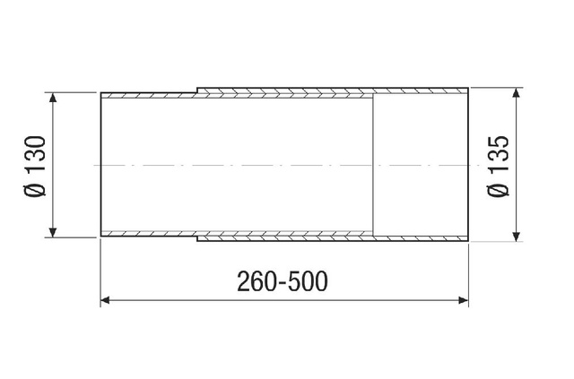 Maico Wandhülse Wand/Deckenmont. NW125mm,D=130/135mm WH 120