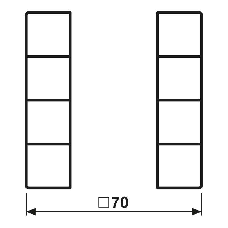 Jung Tastensatz, 4fach komplett AL 2504 TSA