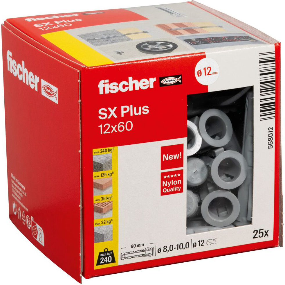 25 STK Fischer Deutschl. Dübel SX Plus SX Plus 12x60