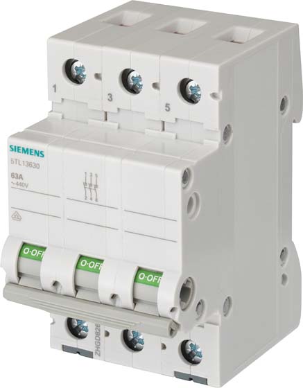 Siemens Dig.Industr. Ausschalter 63A,3pol. 5TL1363-0