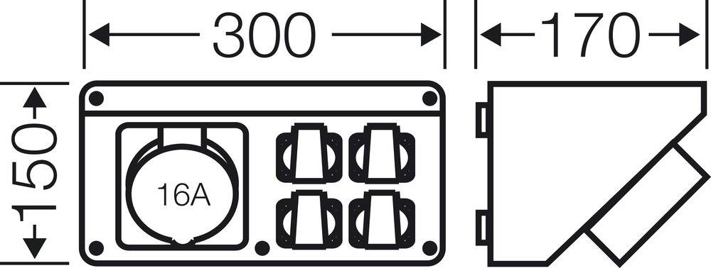 Hensel Mi Connection Box 16A,5p,400V,6h Mi CB 16