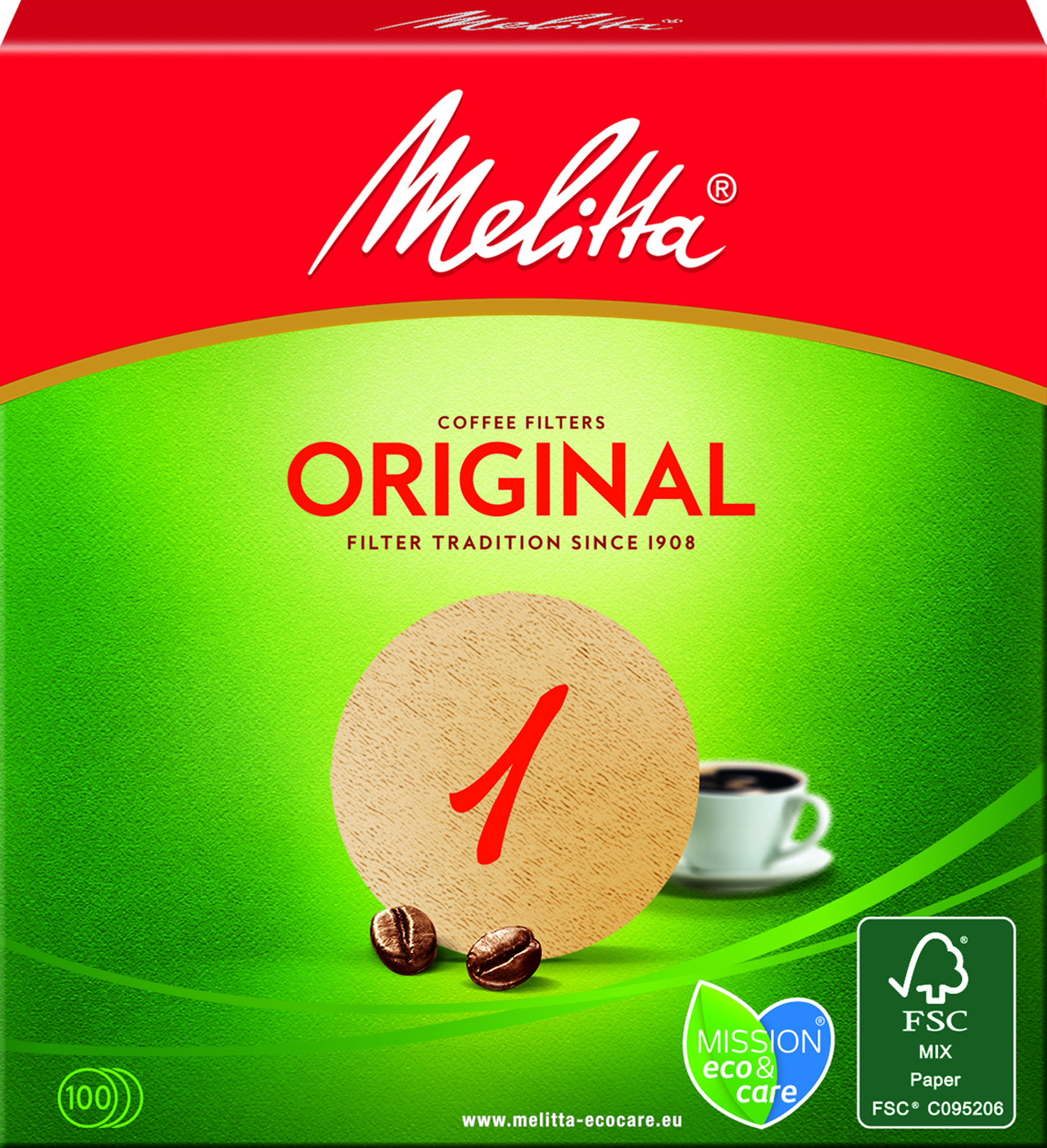 Melitta SDA Rundfilterpapier  1 naturbraun