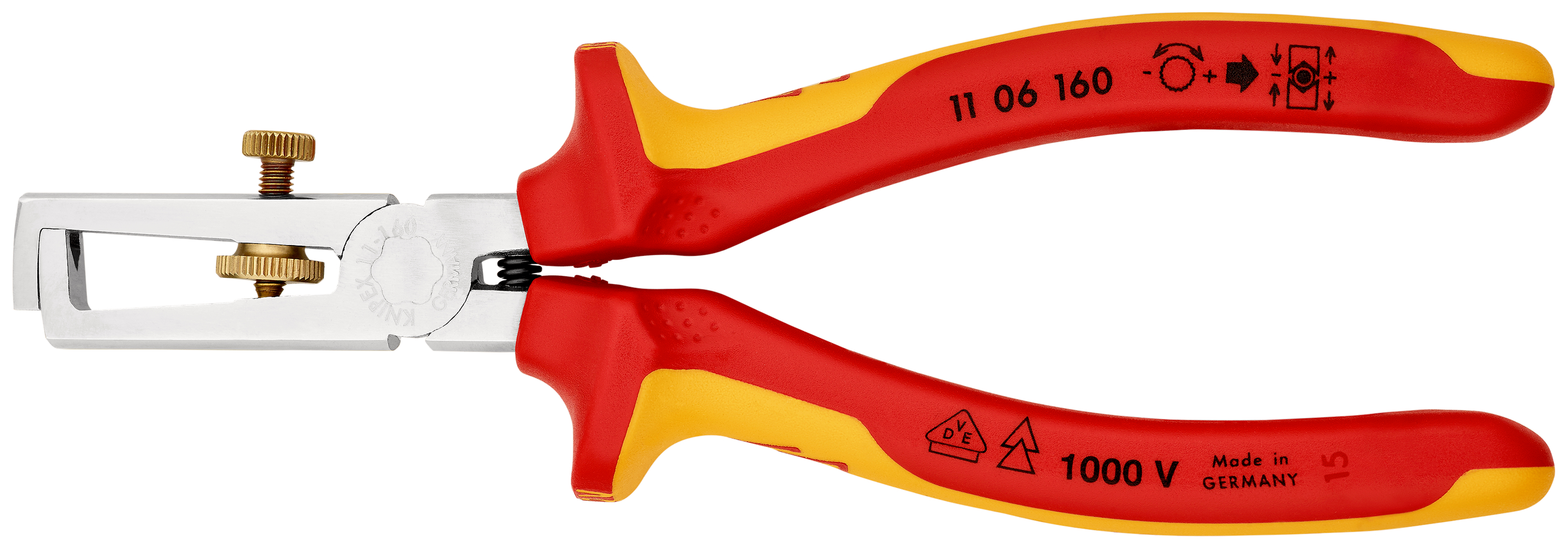 Knipex-Werk Abisolierzange isoliert, 160mm 11 06 160