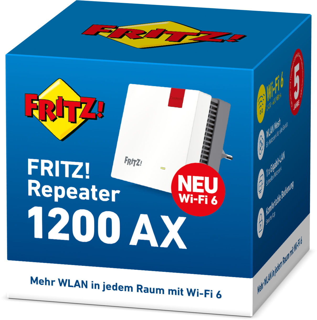 AVM Computersysteme WLAN Repeater Wi-Fi 6 FRITZ!Repeater1200AX